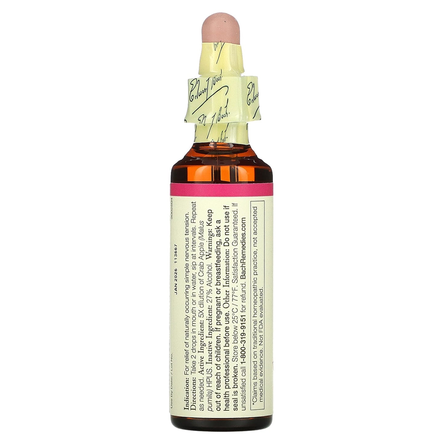 Bach Flower, Flower Essence Crab Apple, .7 Oz Liquid UPC 741273205012 | Hilife Vitamins