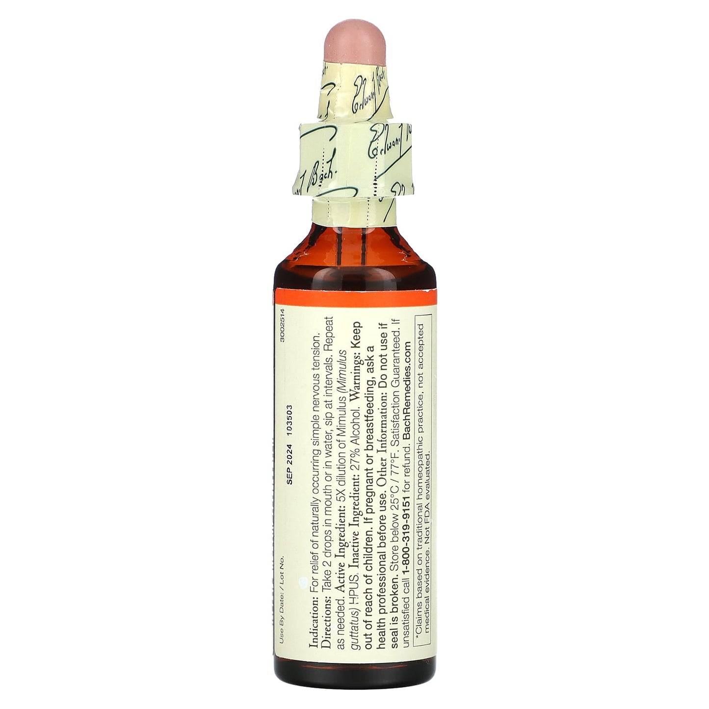 Bach Flower, Flower Essence Mimulus, 20 UPC 741273206019 | Hilife Vitamins