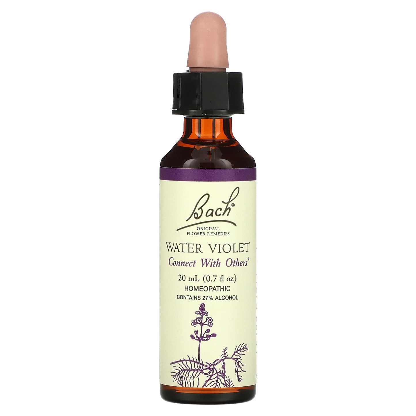 Bach Flower, Flower Essence Water Violet, .7 oz Liquid UPC 741273207412 | Hilife Vitamins