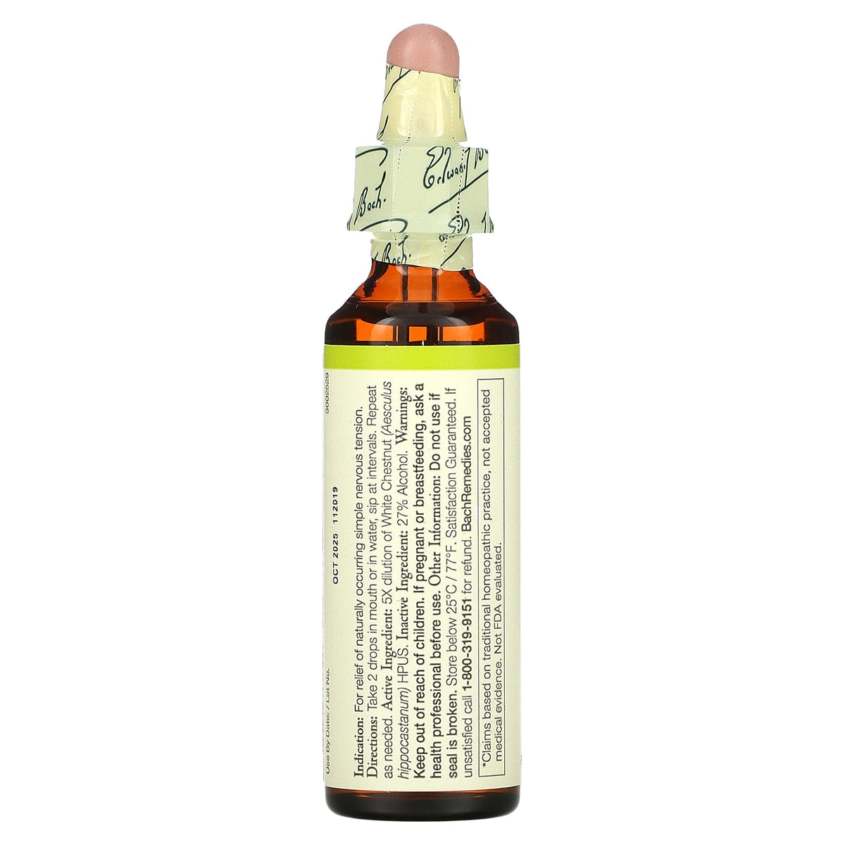 Bach Flower, Flower Essence White Chestnut, .7 Oz UPC 741273207511 | Hilife Vitamins