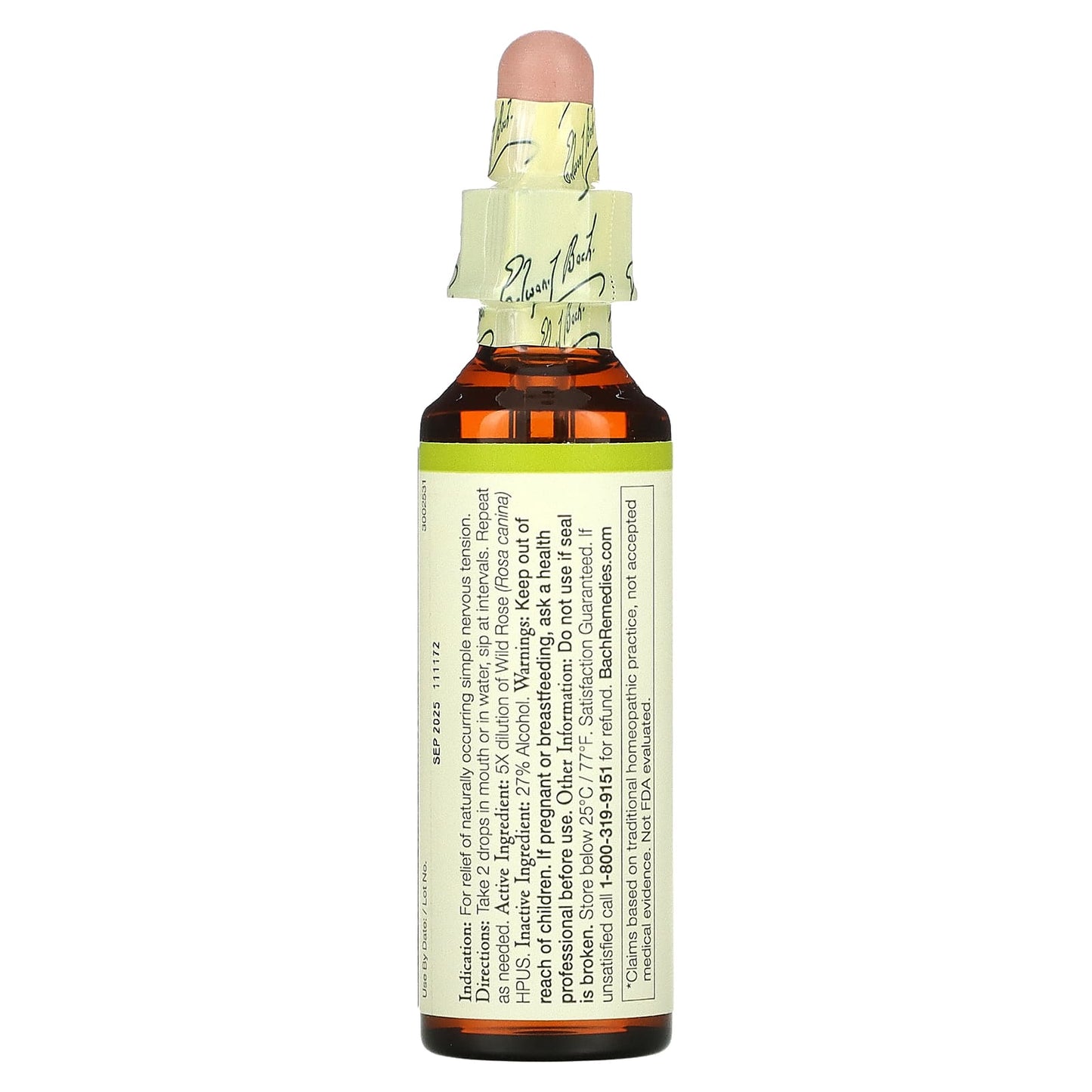 Bach Flower, Flower Essence Wild Rose, .7 oz Liquid UPC 741273207719 | Hilife Vitamins
