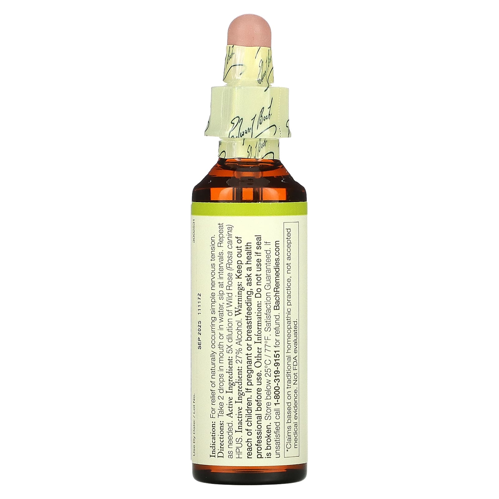 Bach Flower, Flower Essence Wild Rose, .7 oz Liquid UPC 741273207719 | Hilife Vitamins