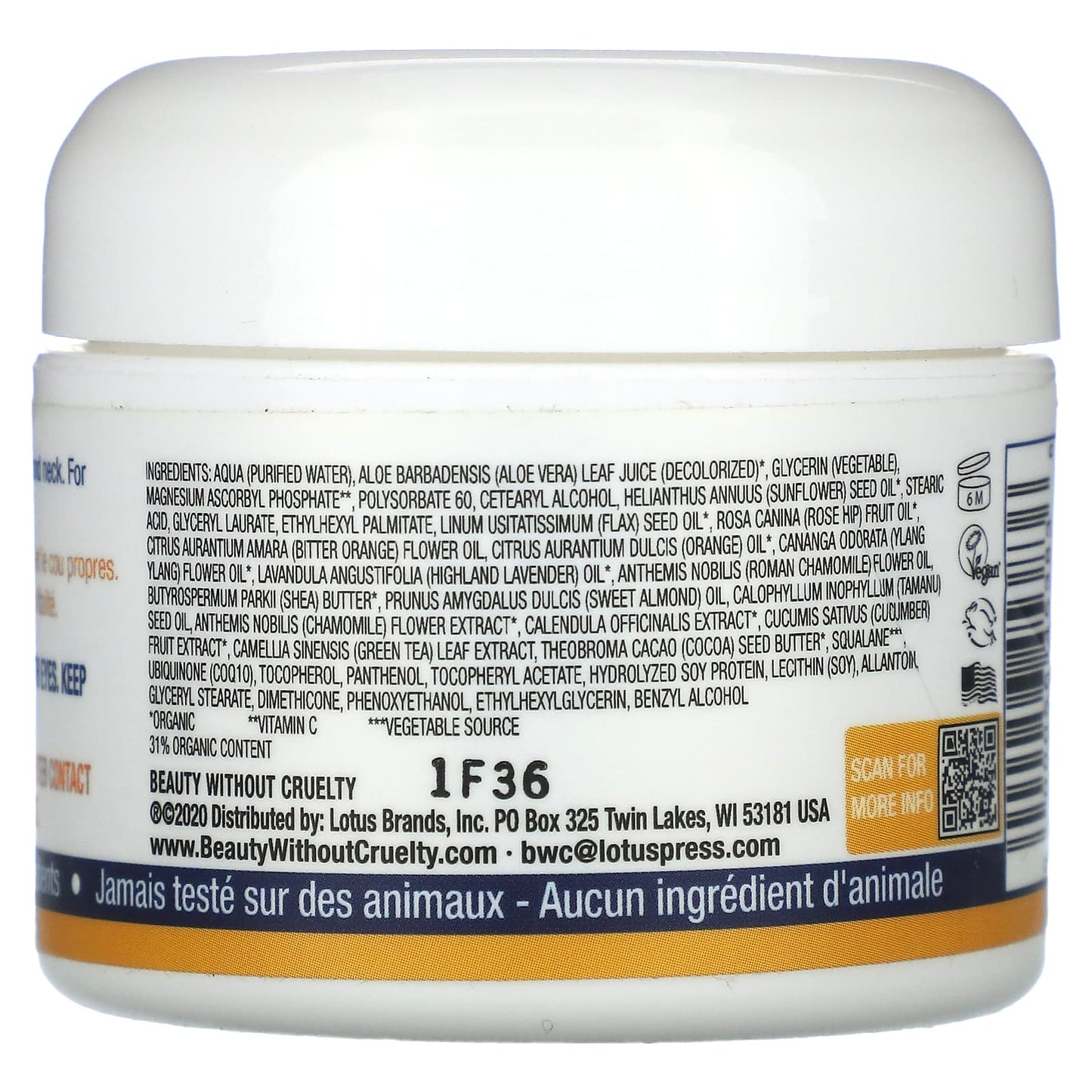 Beauty Wo Cruelty, Renewal Cream w/Vitamin C, 2 Oz UPC 000056453836 | Hilife Vitamins