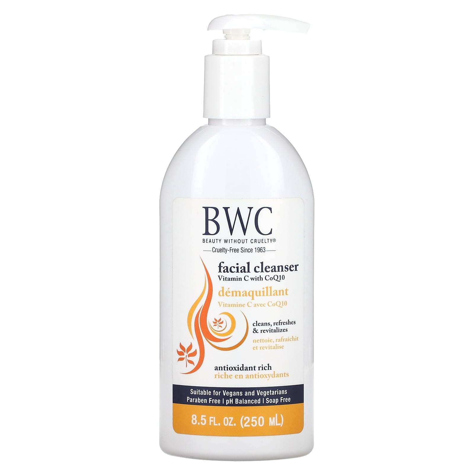 Beauty Wo Cruelty, Facial Cleanser w/Vitamin C, 8 Oz UPC 000056453881 | Hilife Vitamins