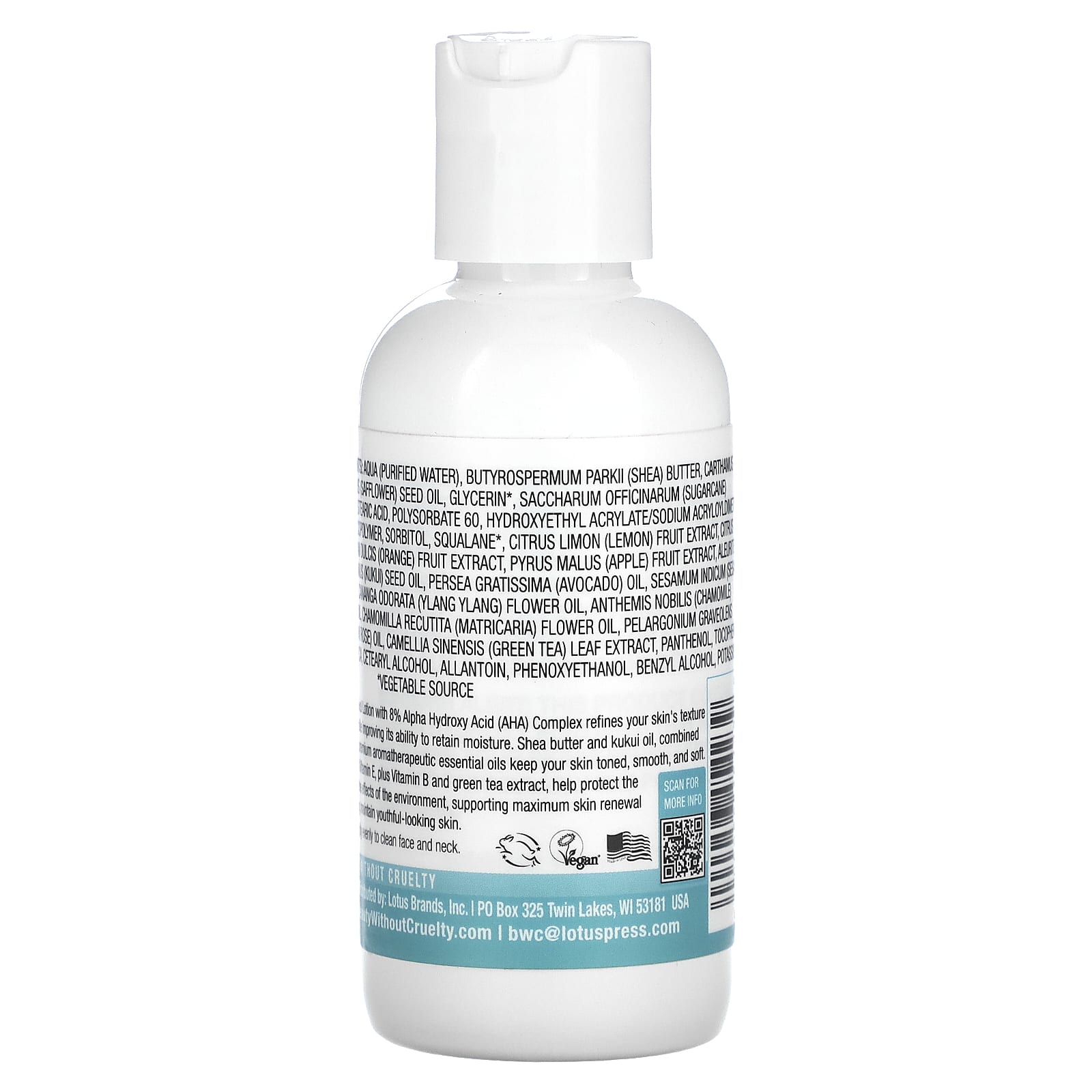 Beauty Wo Cruelty, Skin Renewal Moisturizing Lotion 8% AHA, 4 Oz UPC 000056454239 | Hilife Vitamins