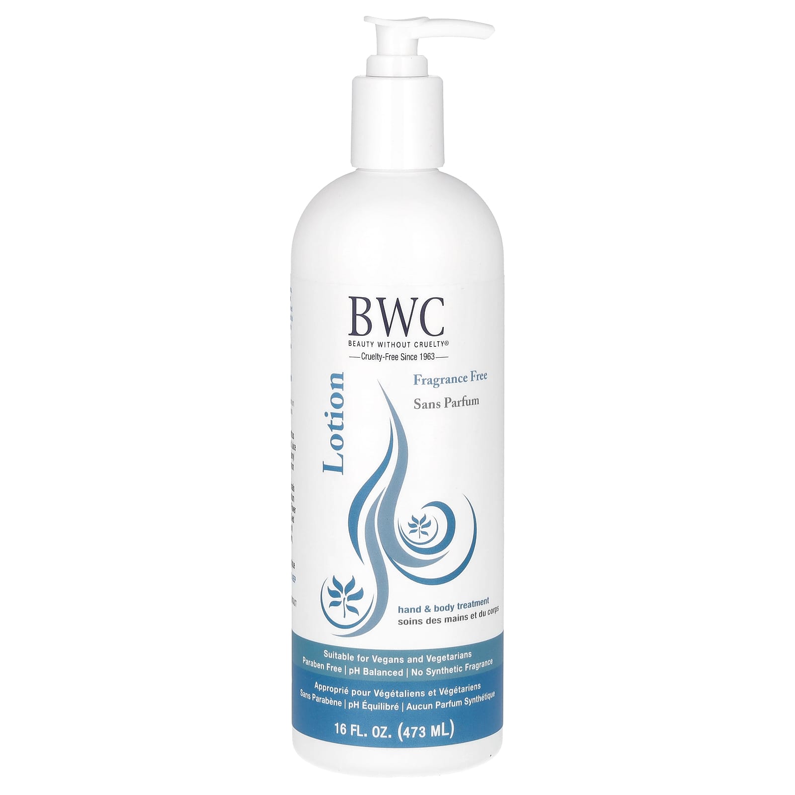 Beauty Wo Cruelty, Hand & Body Lotion Fragrance Free, 16 Oz UPC 000056454406 | Hilife Vitamins
