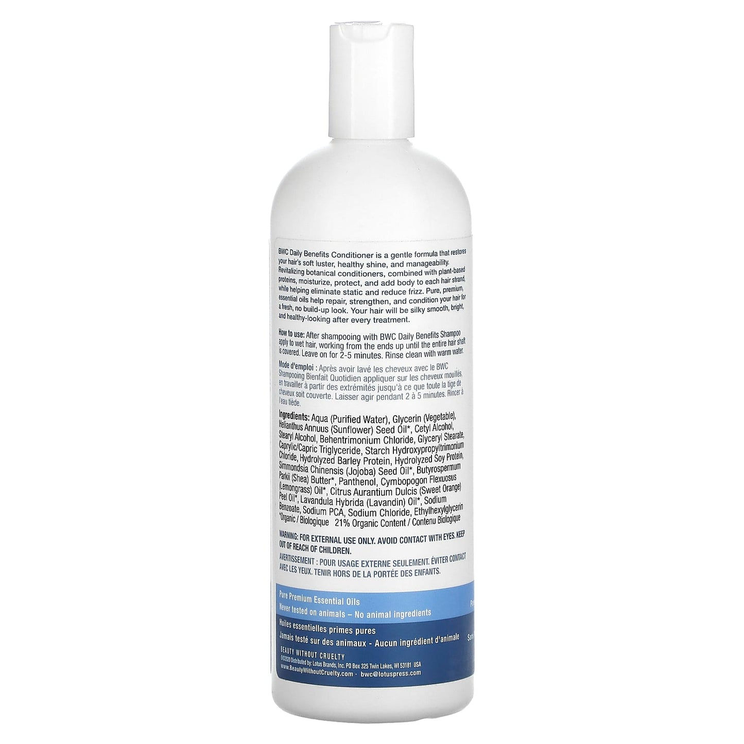 Beauty Wo Cruelty, Conditioner Daily Benefits, 16 Oz UPC 000056454635 | Hilife Vitamins