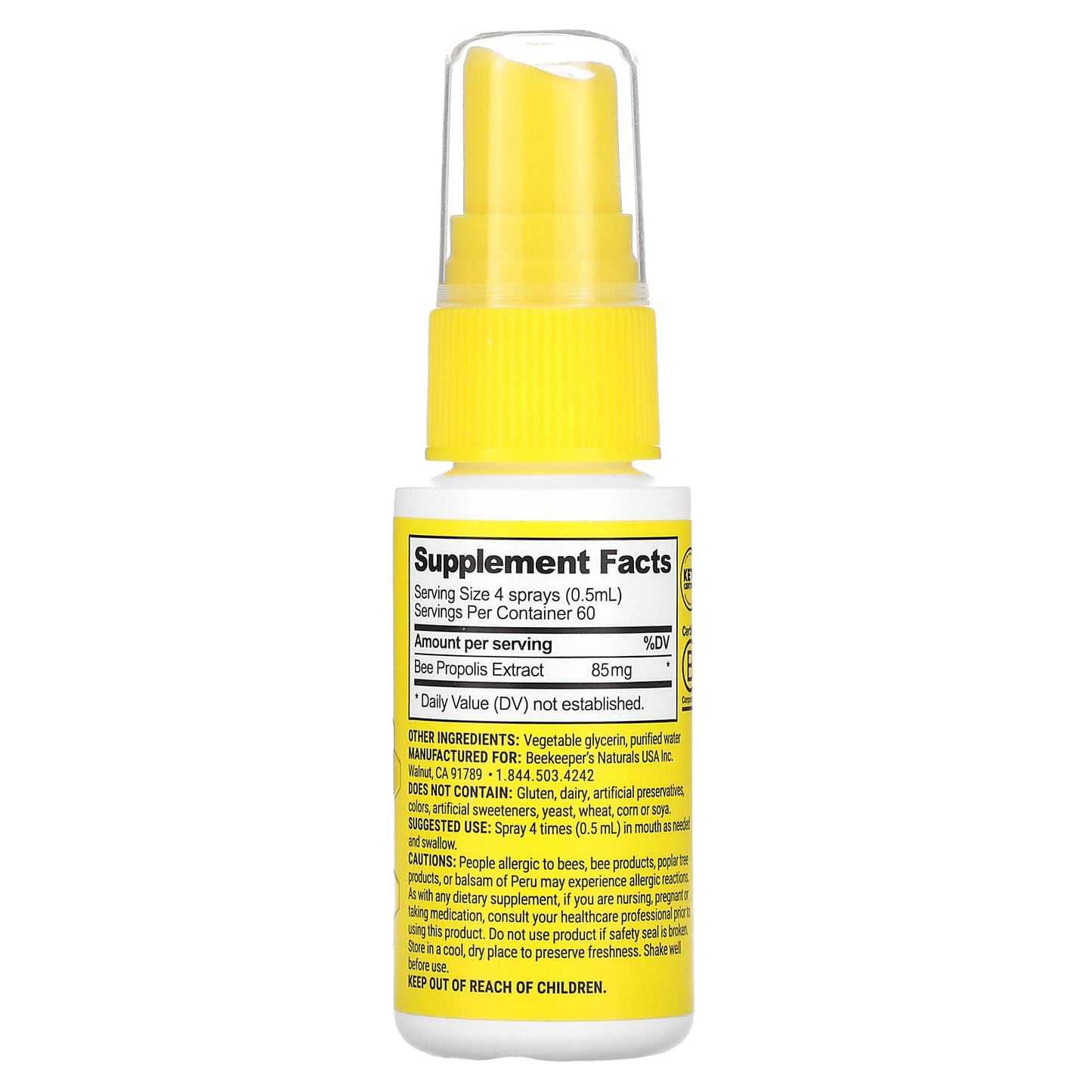 BeeKeeper's Naturals, Propolis Immune Support* 1.06, 1.06 fl oz liquid UPC 628055142010 | Hilife Vitamins