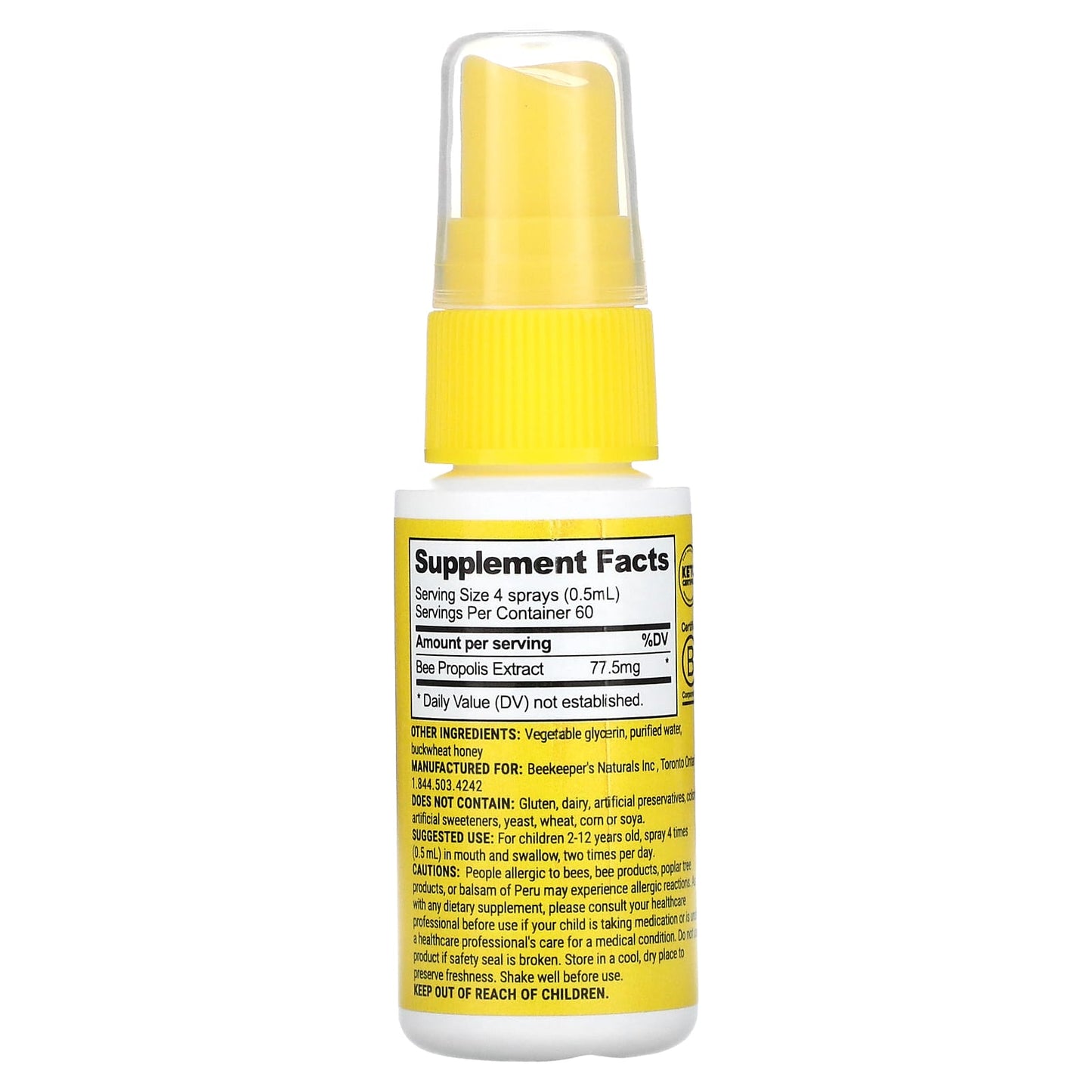 BeeKeeper's Naturals, Kids Propolis Immune Support* 1.06, 1.06 fl oz liquid UPC 628055142195 | Hilife Vitamins