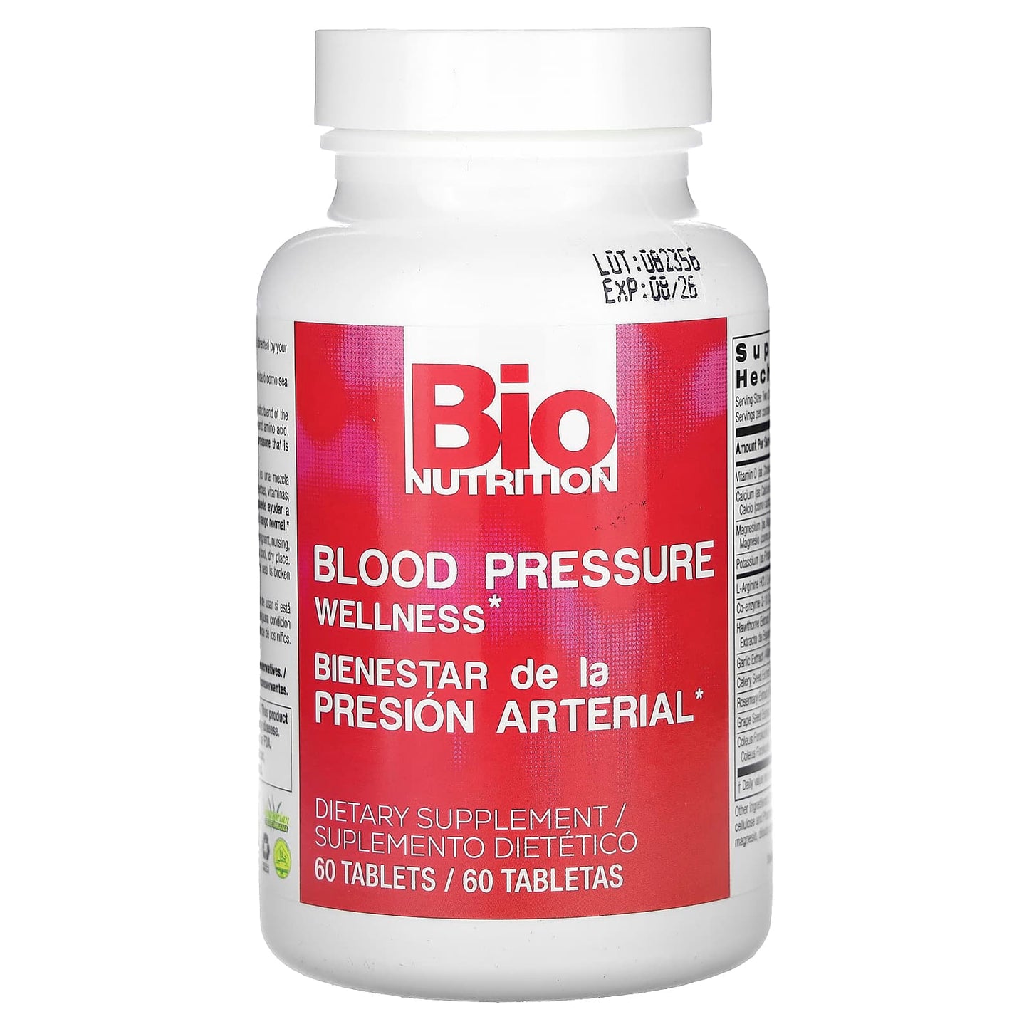 Bio Nutrition, Blood Pressure Wellness, 60 Tablets UPC 854936003037 | Hilife Vitamins