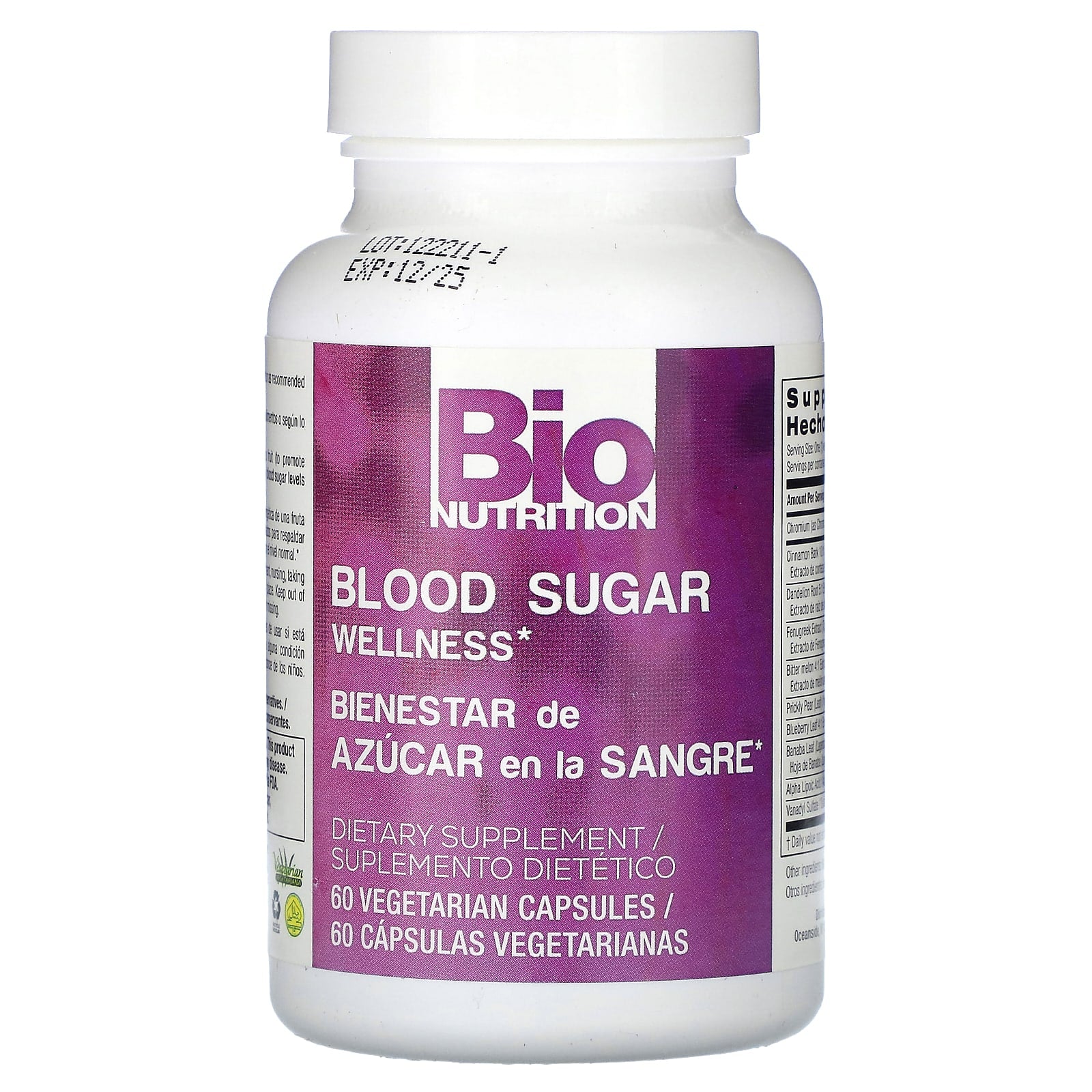 Bio Nutrition, Blood Sugar Wellness, 60 Capsules UPC 854936003044 | Hilife Vitamins
