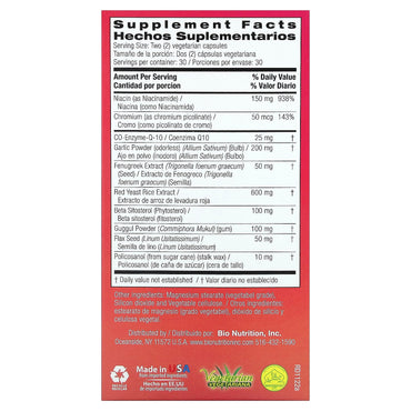 Bio Nutrition, Cholesterol Wellness, 60 Capsules UPC 854936003051 | Hilife Vitamins
