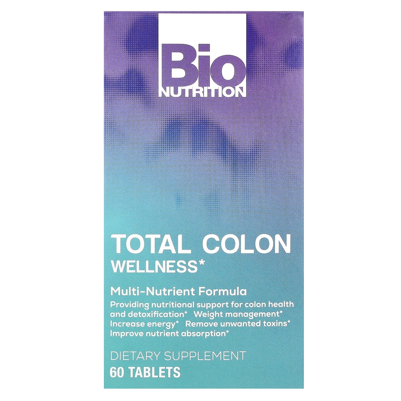Bio Nutrition, Total Colon Wellness, 60 Tablets UPC 854936003075 | Hilife Vitamins