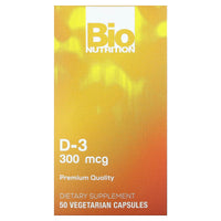 Bio Nutrition, D3 12000 IU, 50 Capsules UPC 854936003167 | Hilife Vitamins