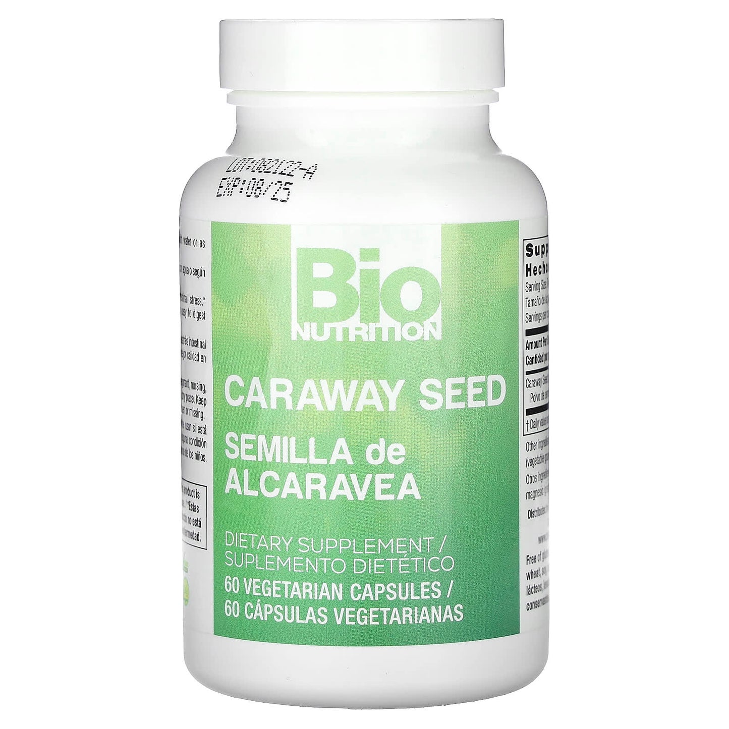 Bio Nutrition, Caraway Seed, 60 Capsules UPC 854936003181 | Hilife Vitamins