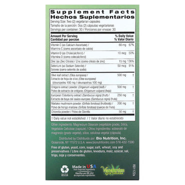 Bio Nutrition, Immune Wellness Olive & Oregano, 60 Capsules UPC 854936003228 | Hilife Vitamins