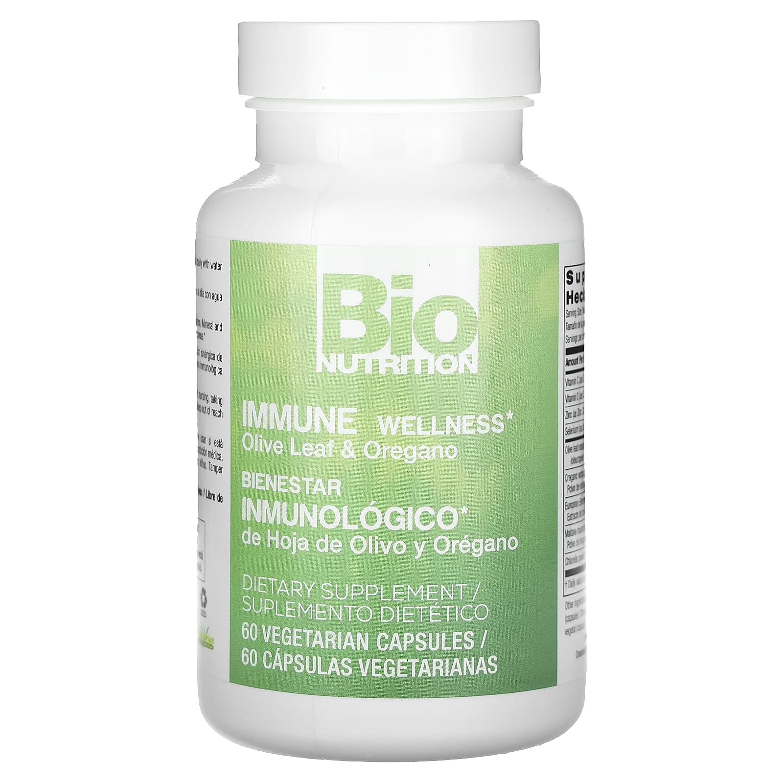 Bio Nutrition, Immune Wellness Olive & Oregano, 60 Capsules UPC 854936003228 | Hilife Vitamins