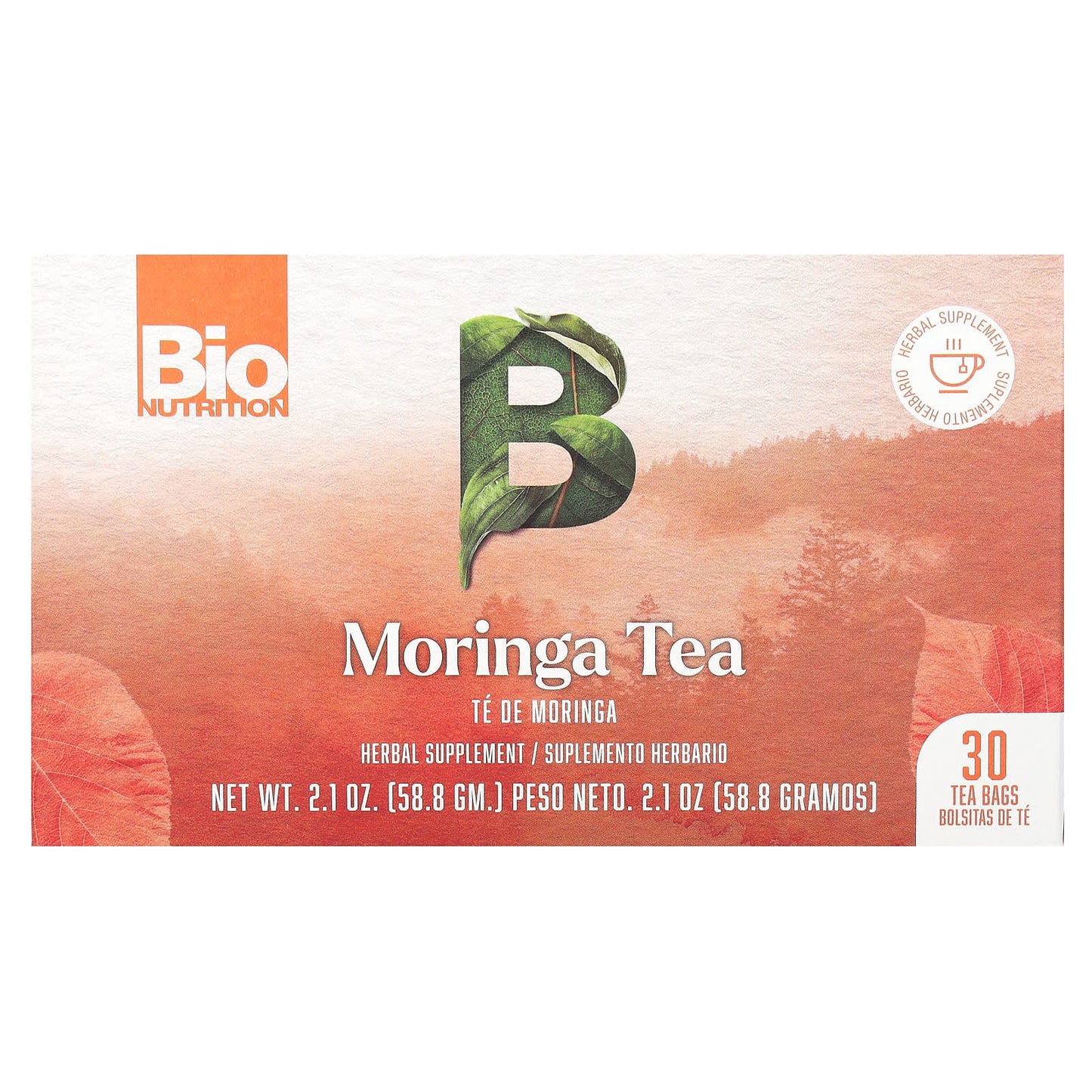 Bio Nutrition, Moringa Tea, 30 Tea Bags UPC 854936003273 | Hilife Vitamins