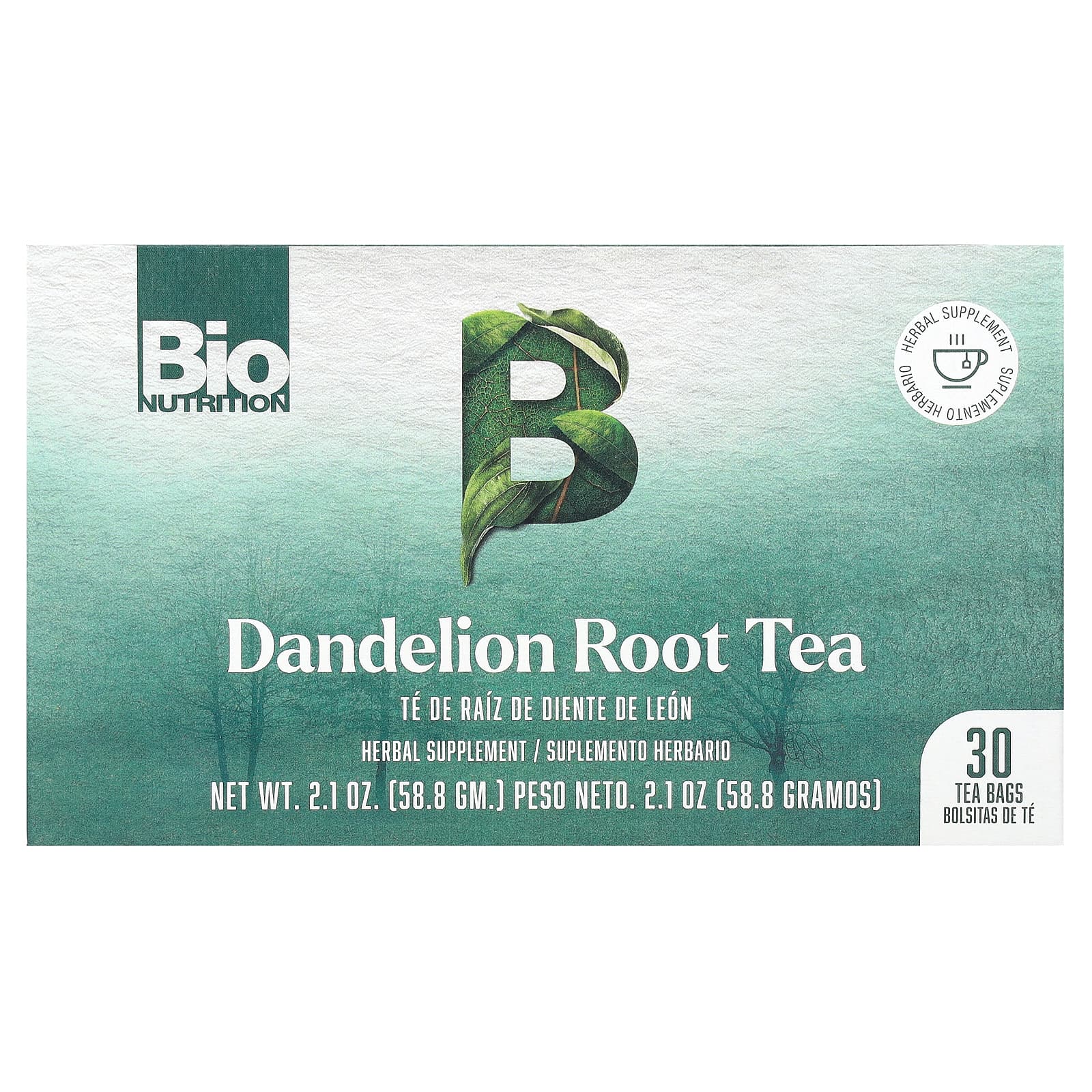 Bio Nutrition, Tea Dandelion Root, 30 Tea Bags UPC 854936003457 | Hilife Vitamins