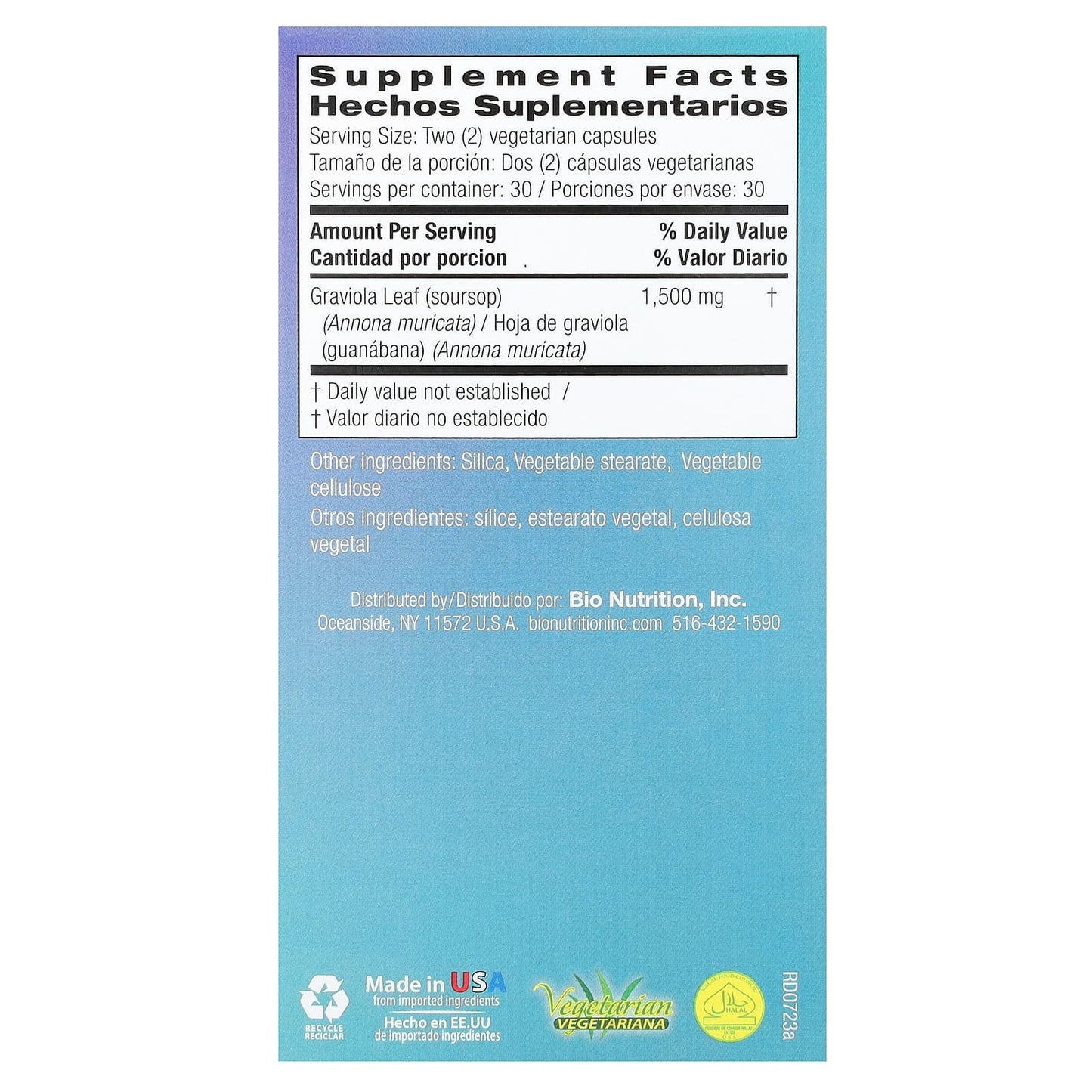 Bio Nutrition, Graviola, 60 Capsules