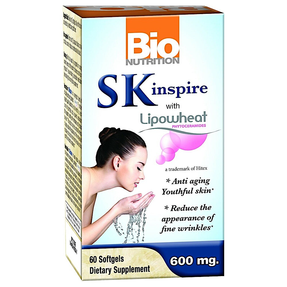 Bio Nutrition, Skinspire With Lipowheat, 60 Softgels UPC 854936003587 | Hilife Vitamins