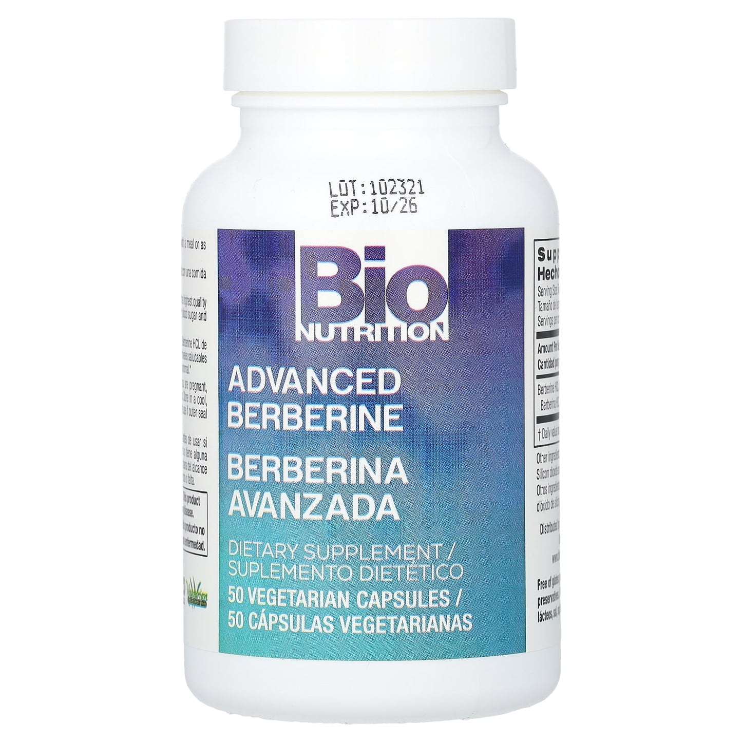 Bio Nutrition, Advanced Berberine, 50 Capsules UPC 854936003730 | Hilife Vitamins