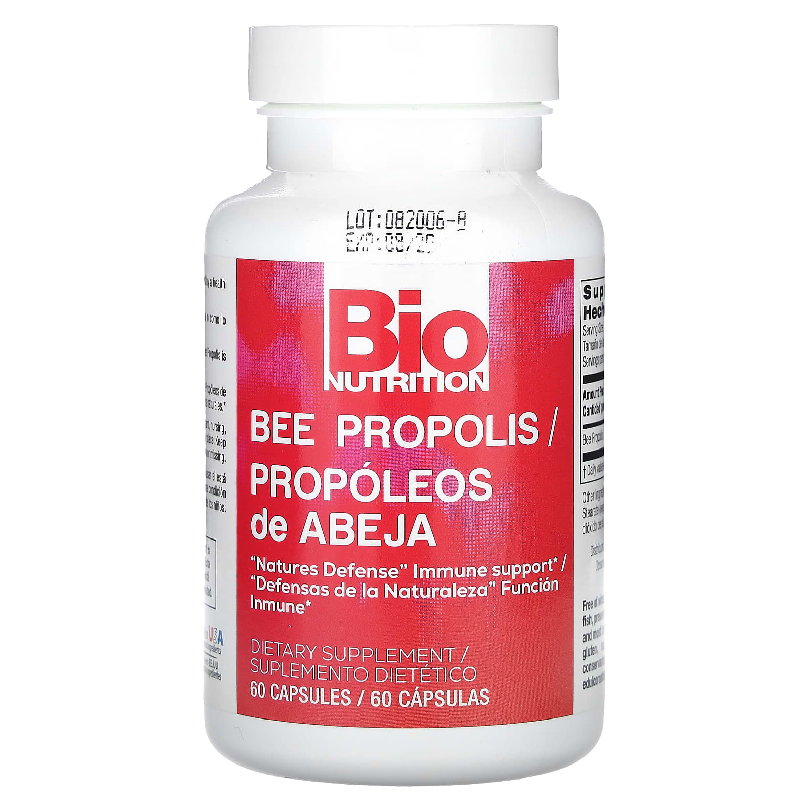 Bio Nutrition, Bee Propolis Veggie Ules, 60 Capsules UPC 854936003761 | Hilife Vitamins