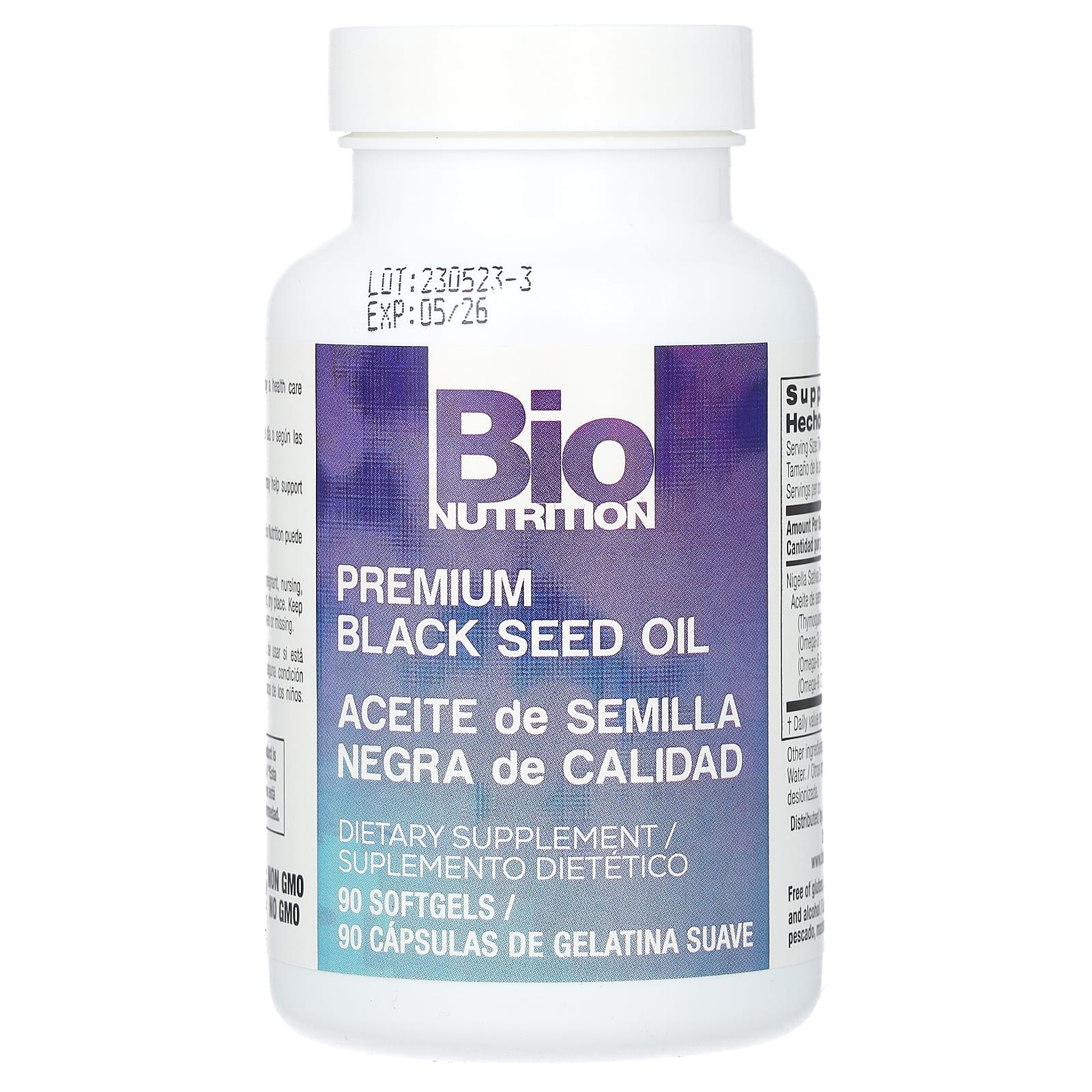 Bio Nutrition, Premium Black Seed Oil 1,000 mg, 90 Softgels UPC 854936003792 | Hilife Vitamins