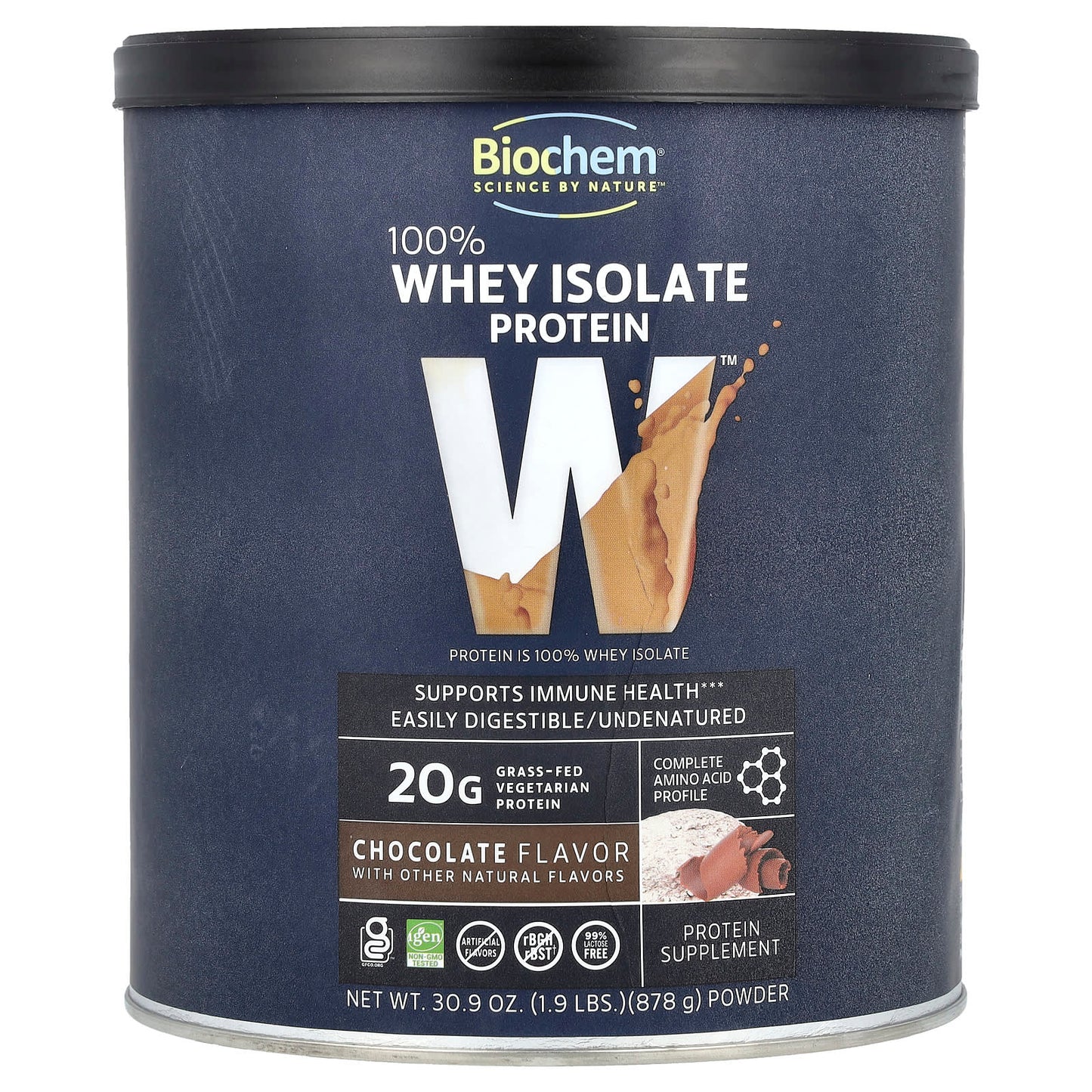 Biochem, 100% Whey Isolate Protein, Chocolate, 1.9 lbs (878 g) UPC 015794020028 | HiLife Vitamins