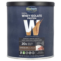 Biochem, 100% Whey Isolate Protein, Chocolate, 1.9 lbs (878 g) UPC 015794020028 | HiLife Vitamins