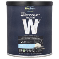 Biochem, 100% Whey Isolate Protein Powder, Vanilla, 1.8 lbs (857 g) UPC 015794020110 | HiLife Vitamins