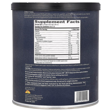 Biochem, 100% Whey Isolate Protein Powder, Vanilla, 1.8 lbs (857 g) UPC 015794020110 | HiLife Vitamins