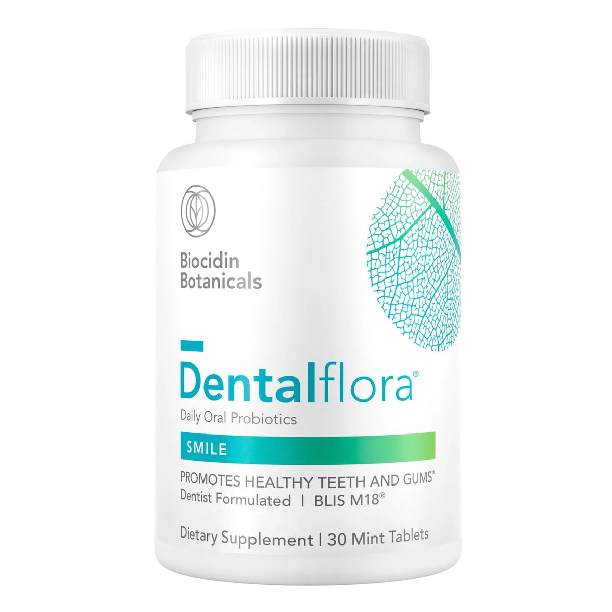 Biocidin Botanicals, Dentalflora®, 30 Mint Tablets UPC 899870002241 | Hilife Vitamins