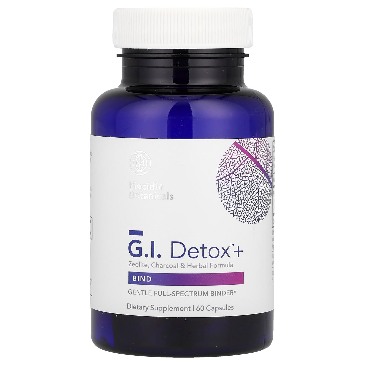 Biocidin Botanicals, G.I. Detox™ +, Zeolite, Charcoal & Herbal Formula, 60 Capsules UPC 899870002135 | HiLife Vitamins