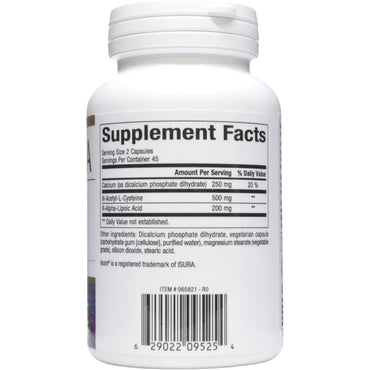 Bioclinic Naturals, NAC & ALA, 90 Capsules UPC 629022095254 | HiLife Vitamins