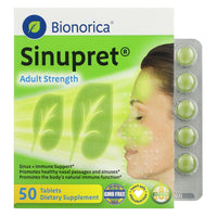 BIONORICA, Sinupret Adult Strength, 50 TABLET UPC 897618000023 | Hilife Vitamins