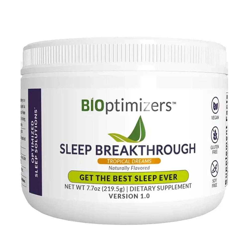 BiOptimizers, Sleep Breakthrough, Tropical Dreams Flavor, 7.7 oz (219.5 g) UPC 850018116701 | HiLife Vitamins