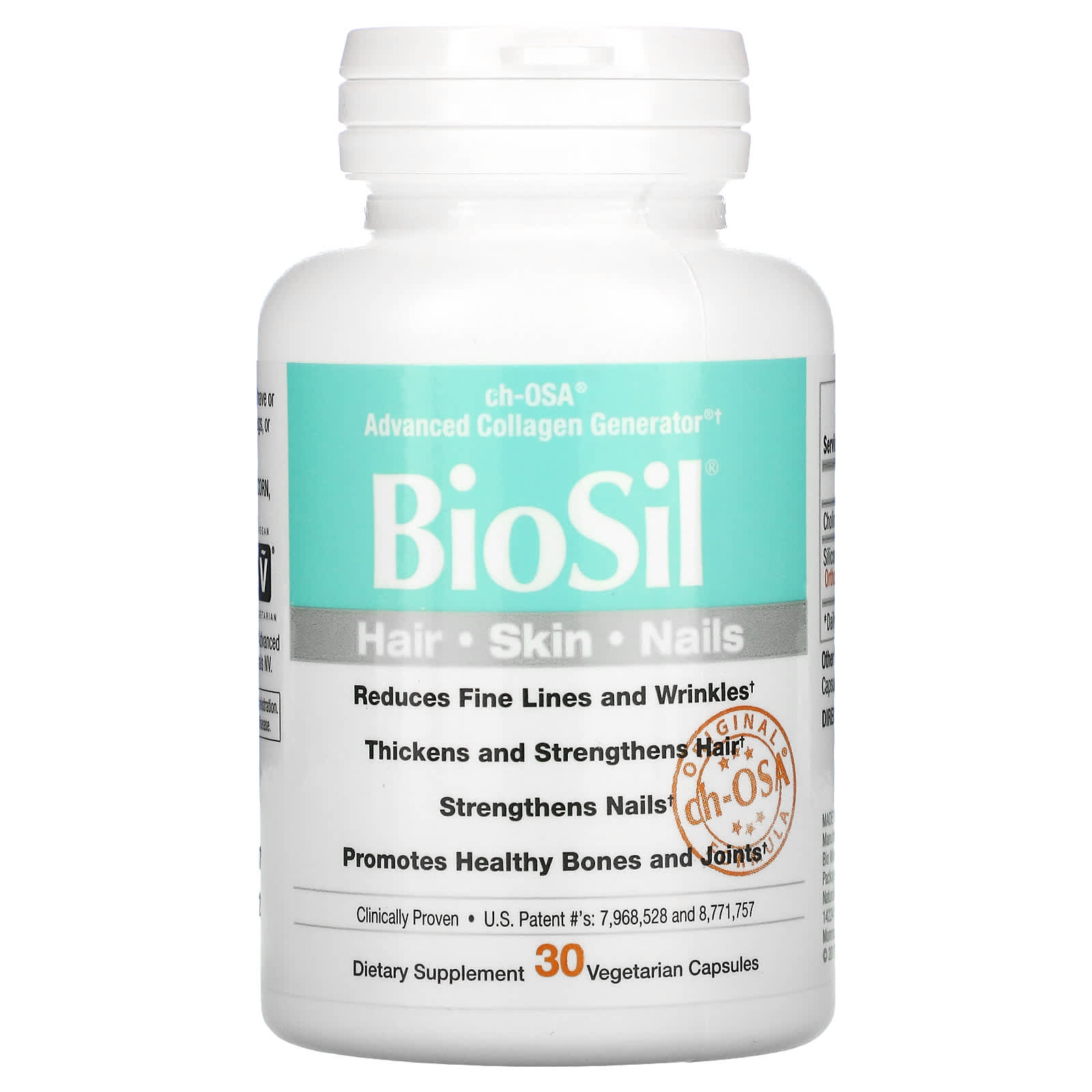 BioSil by Natural Factors, Collagen Generator, 30 Vegetarian Caplets UPC 5425010391828 | Hilife Vitamins