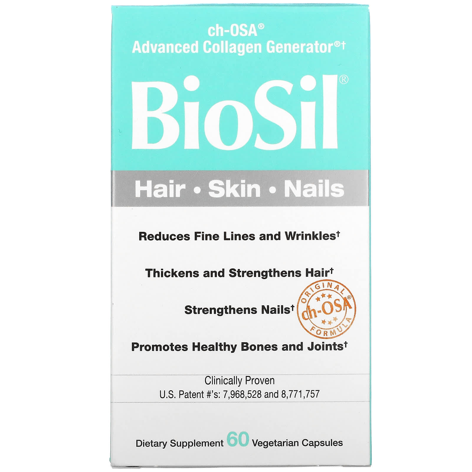BioSil by Natural Factors, dvanced Collagen Generator, 60 Vegetarian Capsules UPC 5425010391835 | Hilife Vitamins