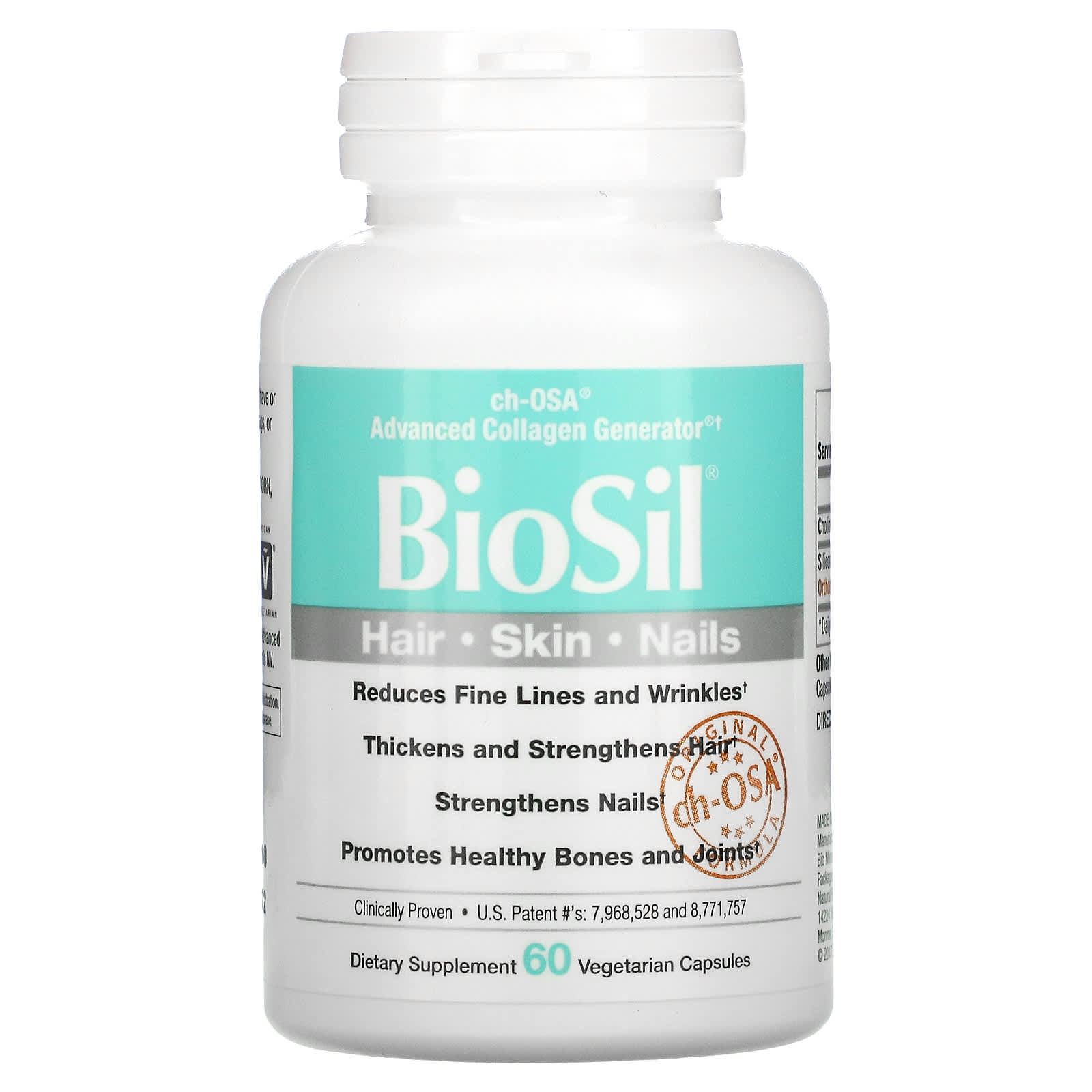 BioSil by Natural Factors, dvanced Collagen Generator, 60 Vegetarian Capsules UPC 5425010391835 | Hilife Vitamins