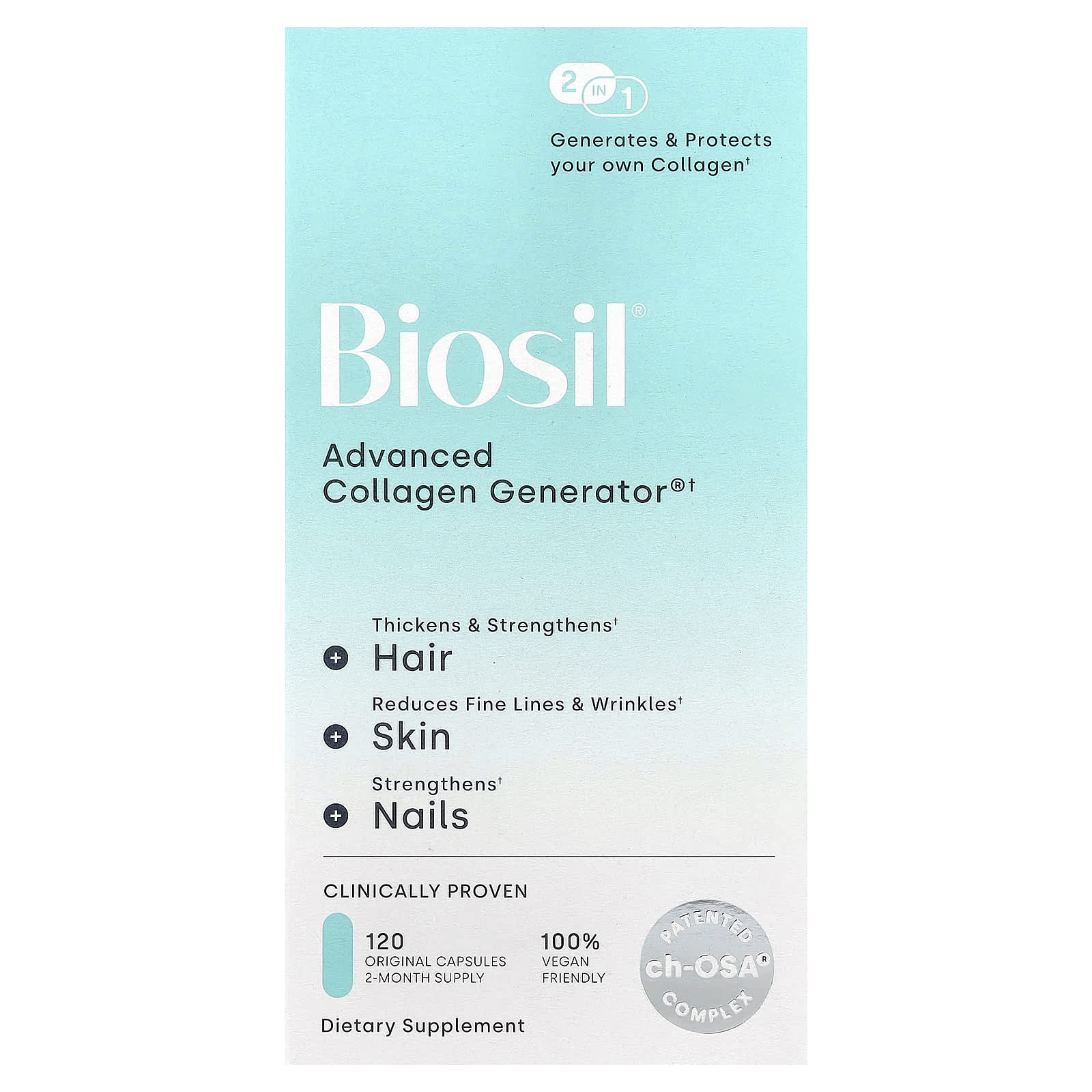 BioSil by Natural Factors, Advanced Collagen Generator®, 120 Original Capsules UPC 5425010391866 | HiLife Vitamins