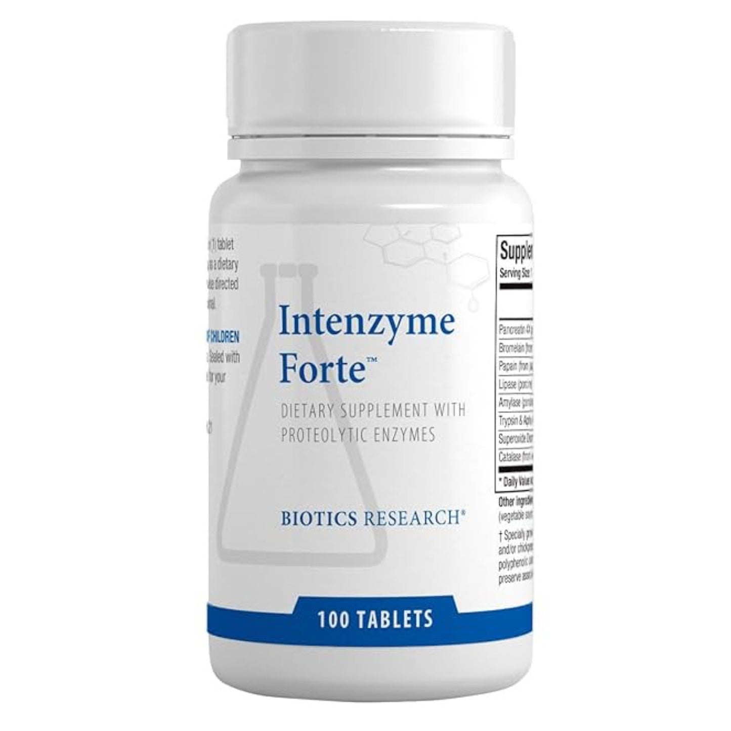 Biotics Research, Intenzyme Forte™, 100 tablets UPC 780053001710 | HiLife Vitamins