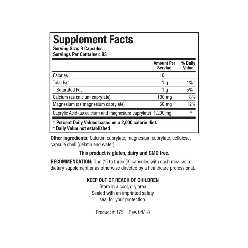 Biotics Research, Caprin, 100 Capsules UPC 780053000881 | HiLife Vitamins