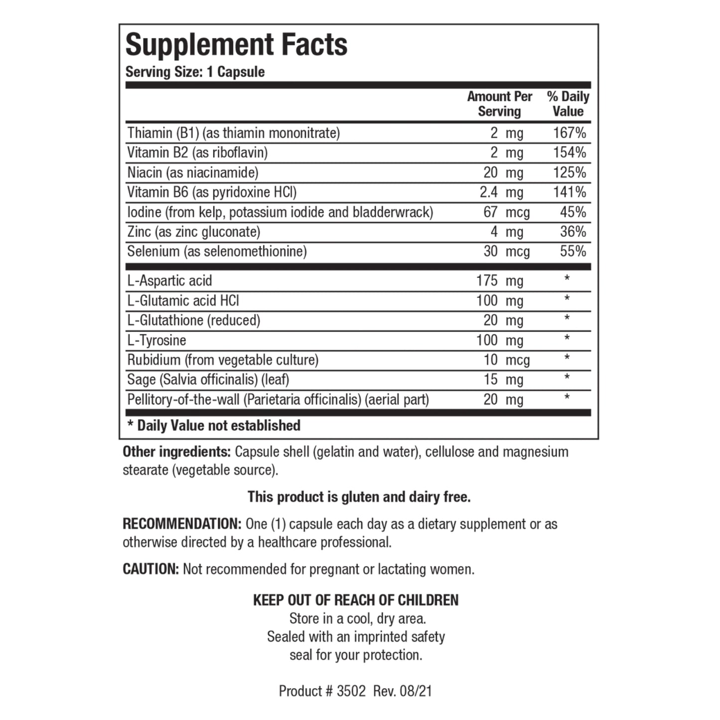 Biotics Research, Meda-Stim™, 100 Capsules UPC 780053001956 | HiLife Vitamins