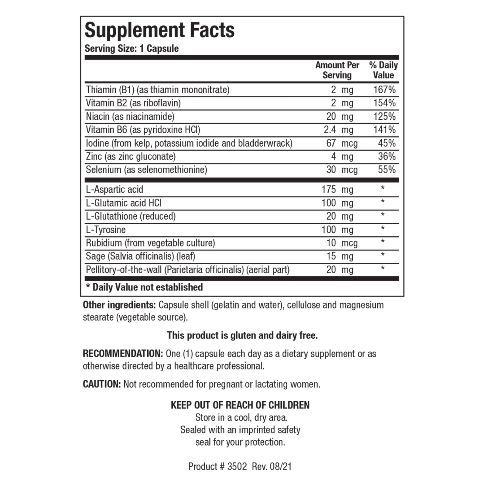 Biotics Research, Meda-Stim™, 100 Capsules UPC 780053001956 | HiLife Vitamins