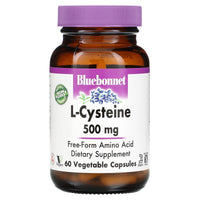 Bluebonnet, L-cysteine 500 Mg, 60 Vegetarian Capsules UPC 743715000384 | Hilife Vitamins