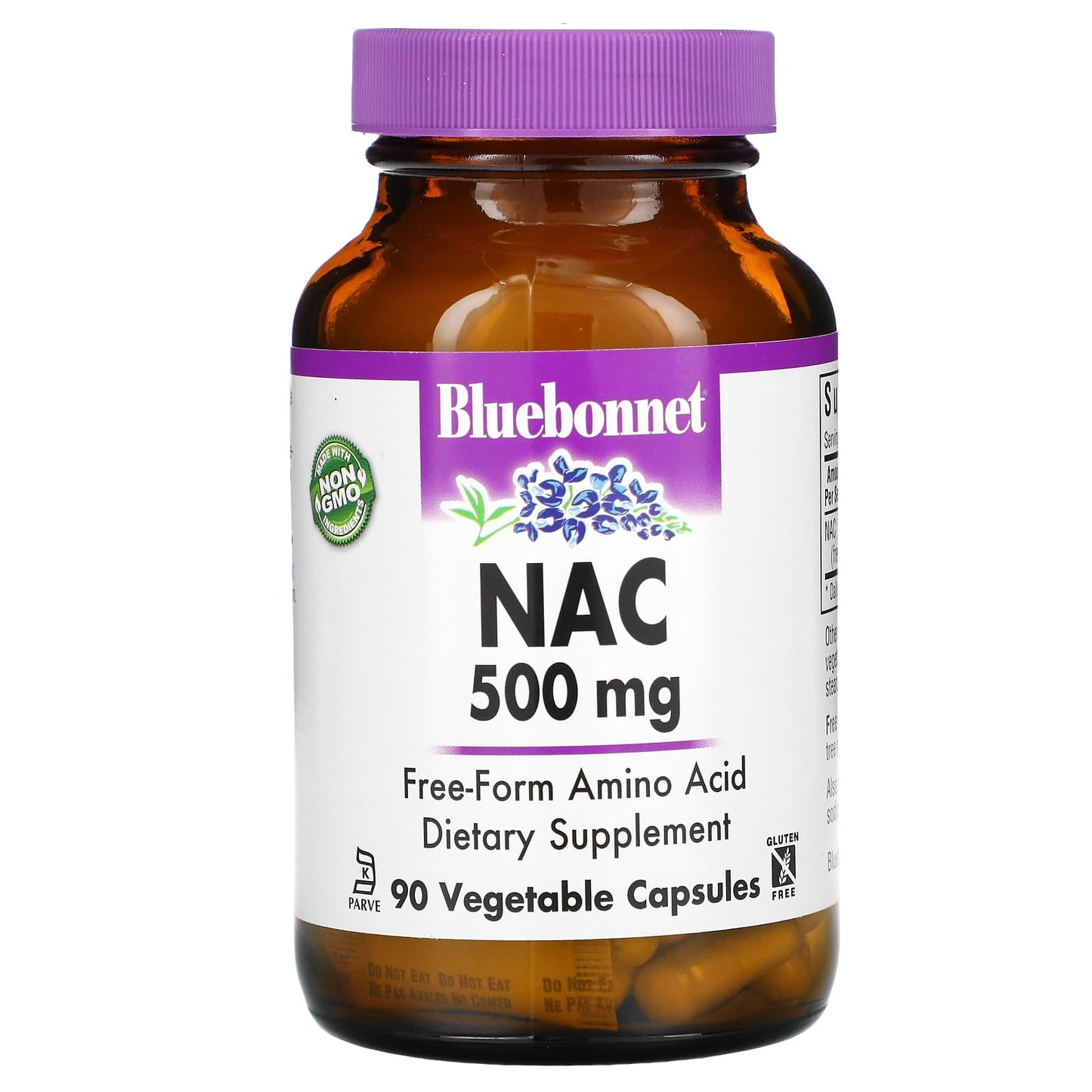 Bluebonnet, NAC 500 mg, 90 Vegetarian Capsules UPC 743715000650 | Hilife Vitamins