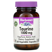 Bluebonnet, Taurine 1000 Mg, 50 Vegetarian Capsules UPC 743715000872 | Hilife Vitamins