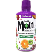 Bluebonnet, Liquid Super Earth MultiNutrient Formula Tropical Fruit Flavor, 32 fl oz UPC 743715000971 | Hilife Vitamins