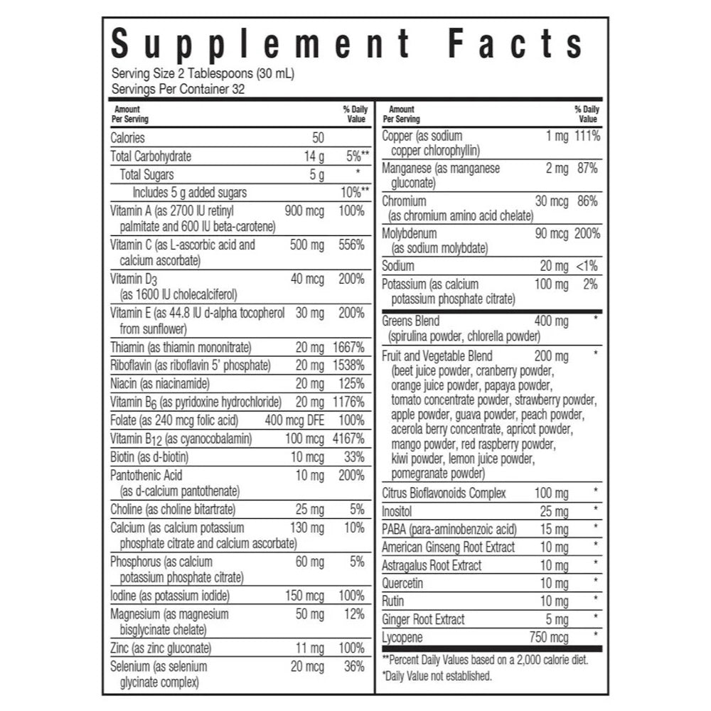 Bluebonnet, Liquid Super Earth MultiNutrient Formula Tropical Fruit Flavor, 32 fl oz UPC 743715000971 | Hilife Vitamins